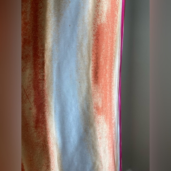 Alfani Rainbow Color Block Striped Silky Satin Soft Midi Maxi Dress Fuchsia Lux - Picture 10 of 10